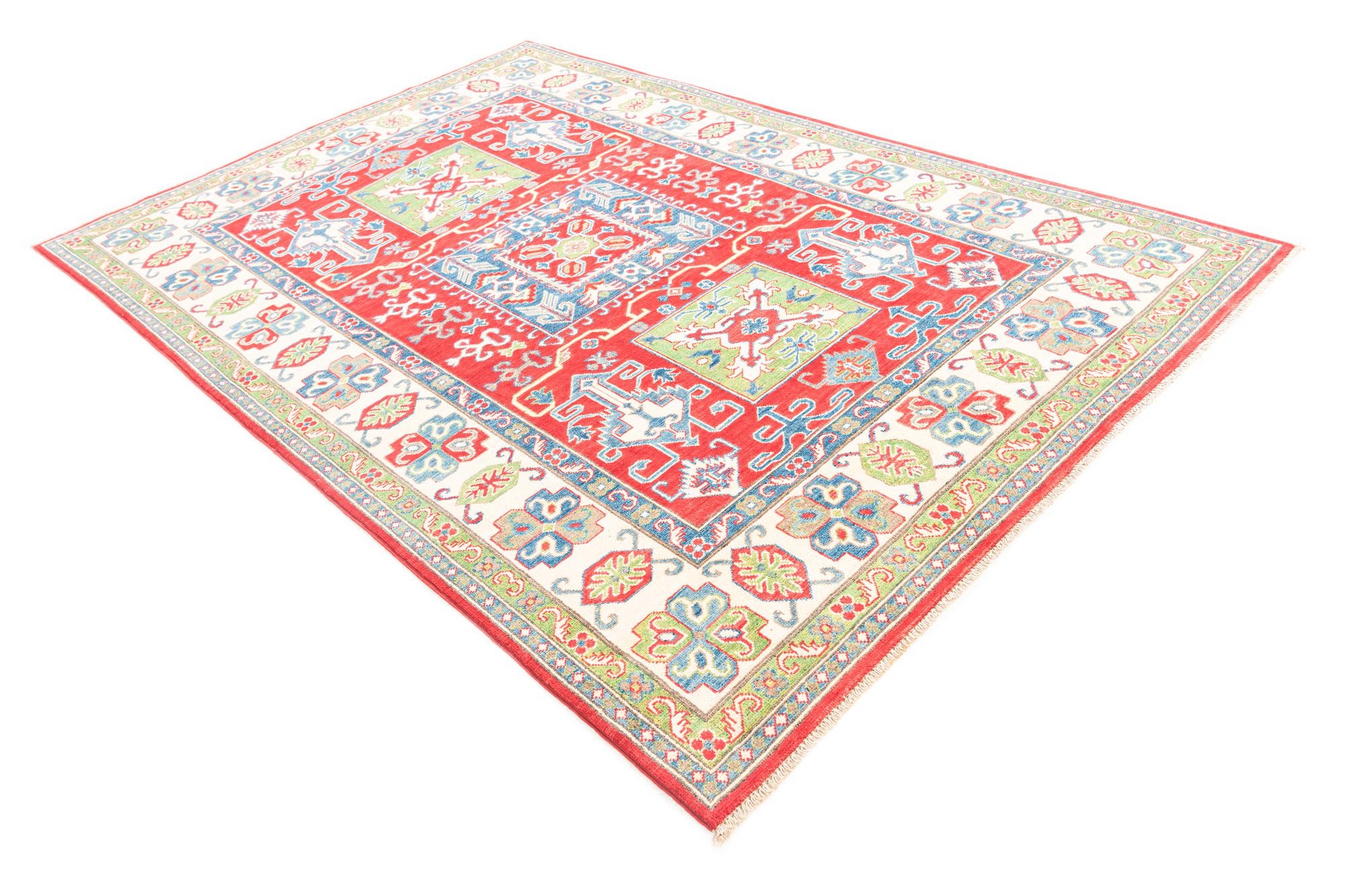 6' x 9' Hand Knotted Kazak Rug