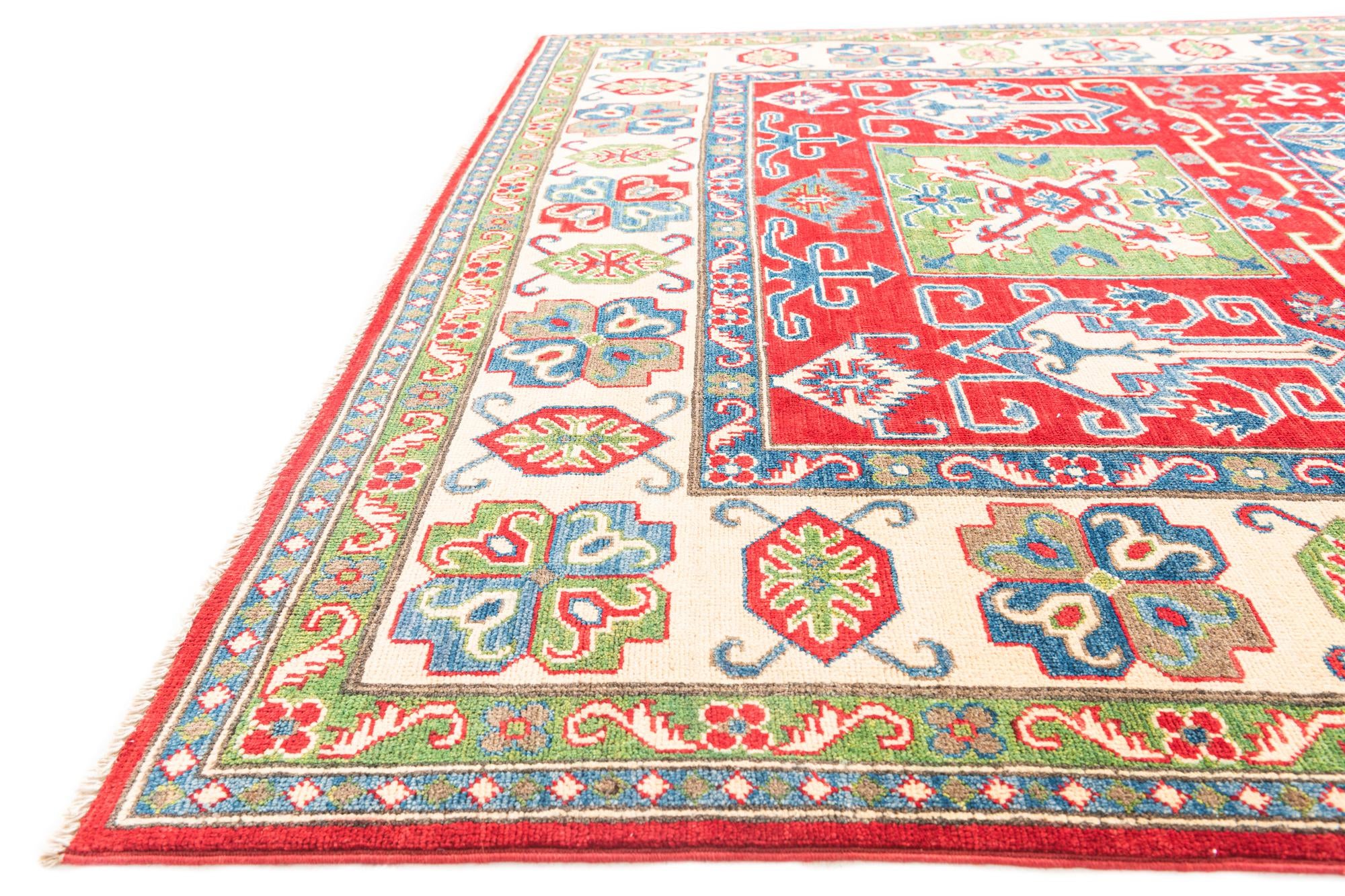 6' x 9' Hand Knotted Kazak Rug