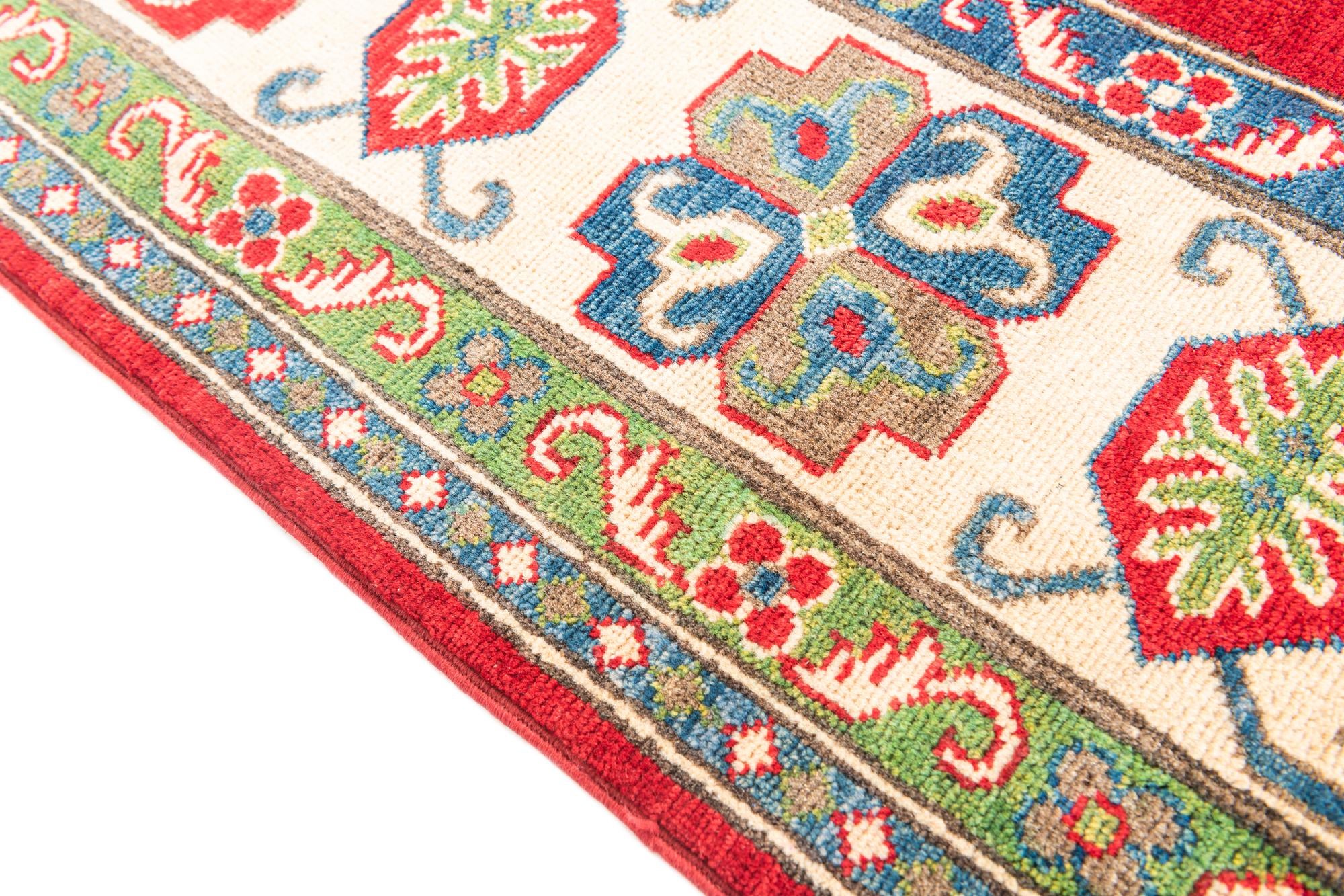 6' x 9' Hand Knotted Kazak Rug