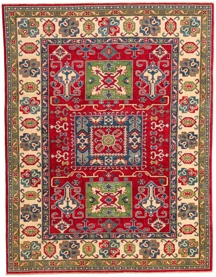 Detail image of 6' x 9' Hand Knotted Kazak Rug