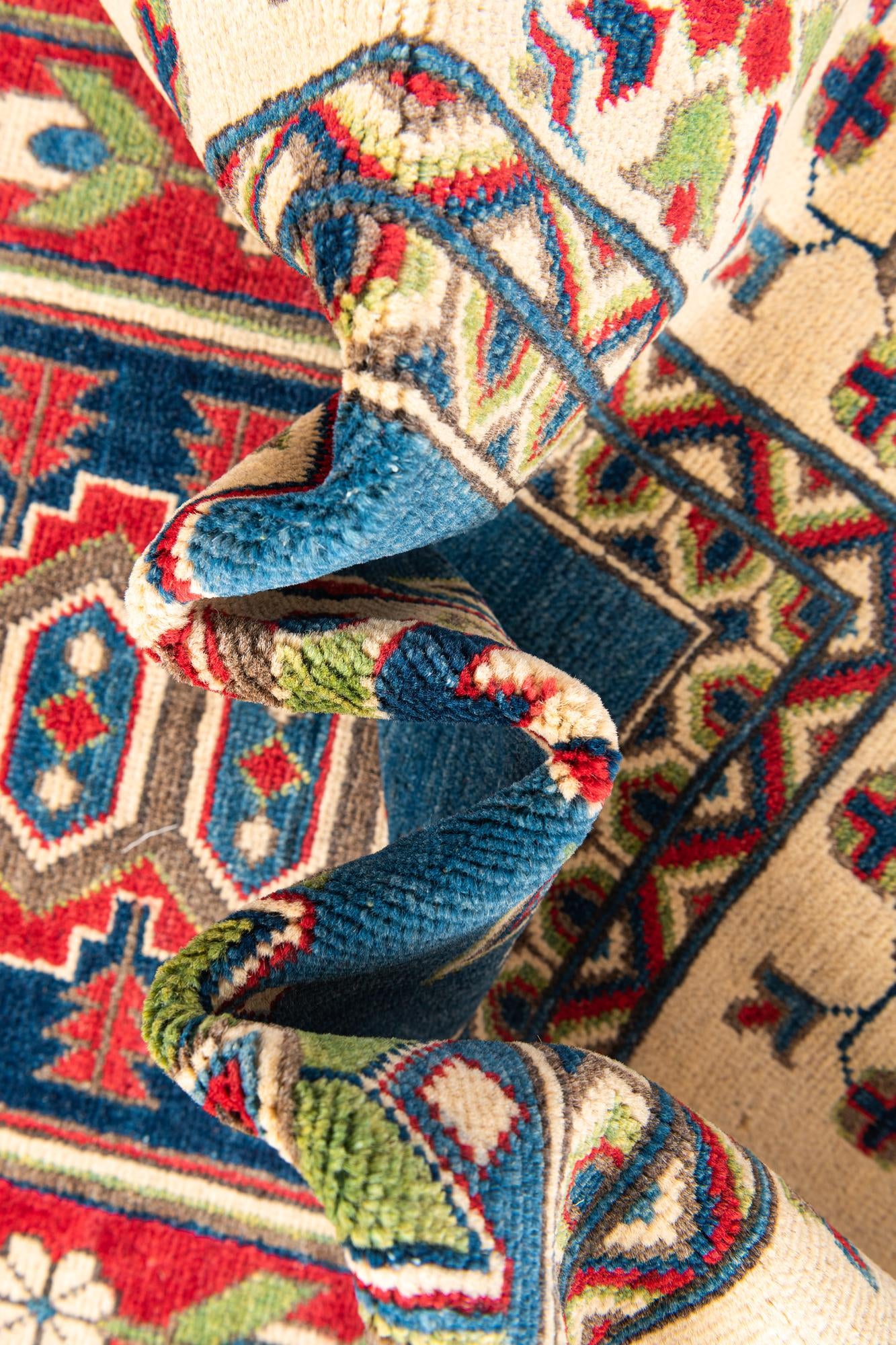 6' 8 x 10' Hand Knotted Kazak Rug