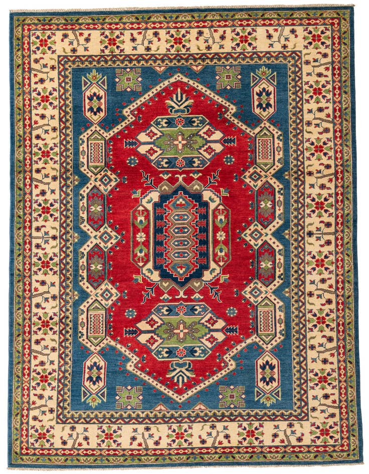 Detail image of 6' 8 x 10' Hand Knotted Kazak Rug