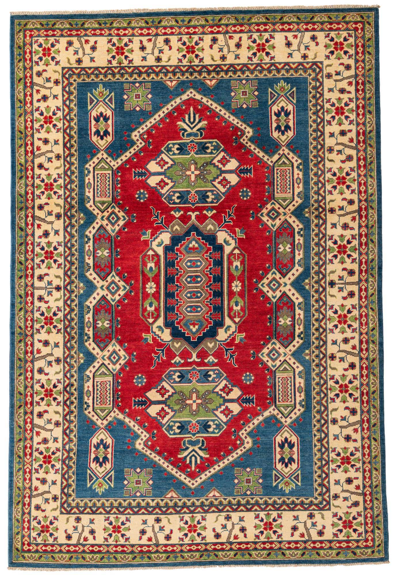 6' 8 x 10' Hand Knotted Kazak Rug