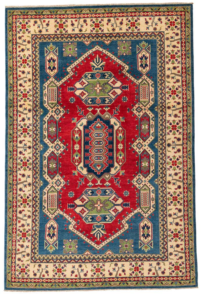 6' 8 x 10' Hand Knotted Kazak Rug