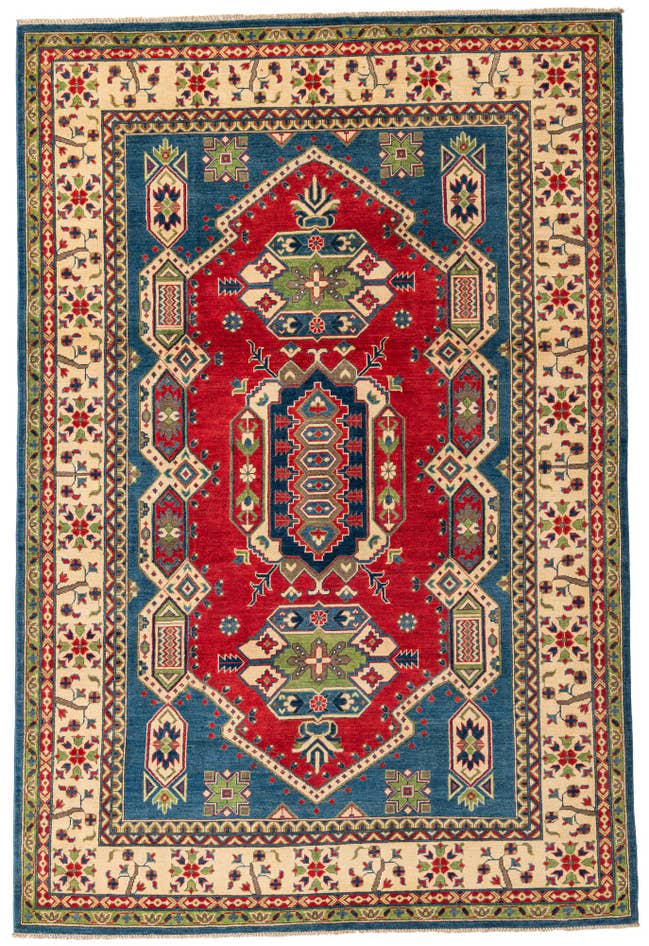 Detail image of 6' 8 x 10' Hand Knotted Kazak Rug