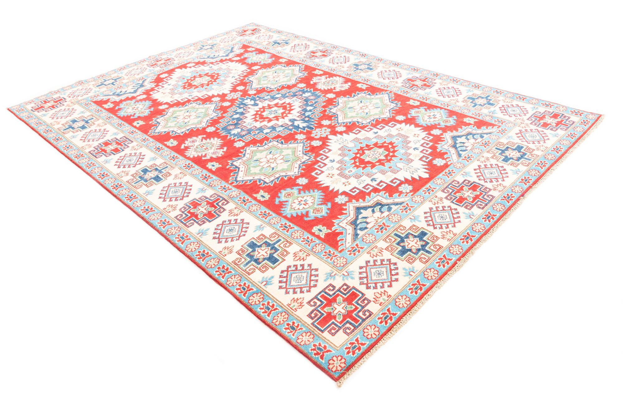 6' 10 x 9' 9 Hand Knotted Kazak Rug
