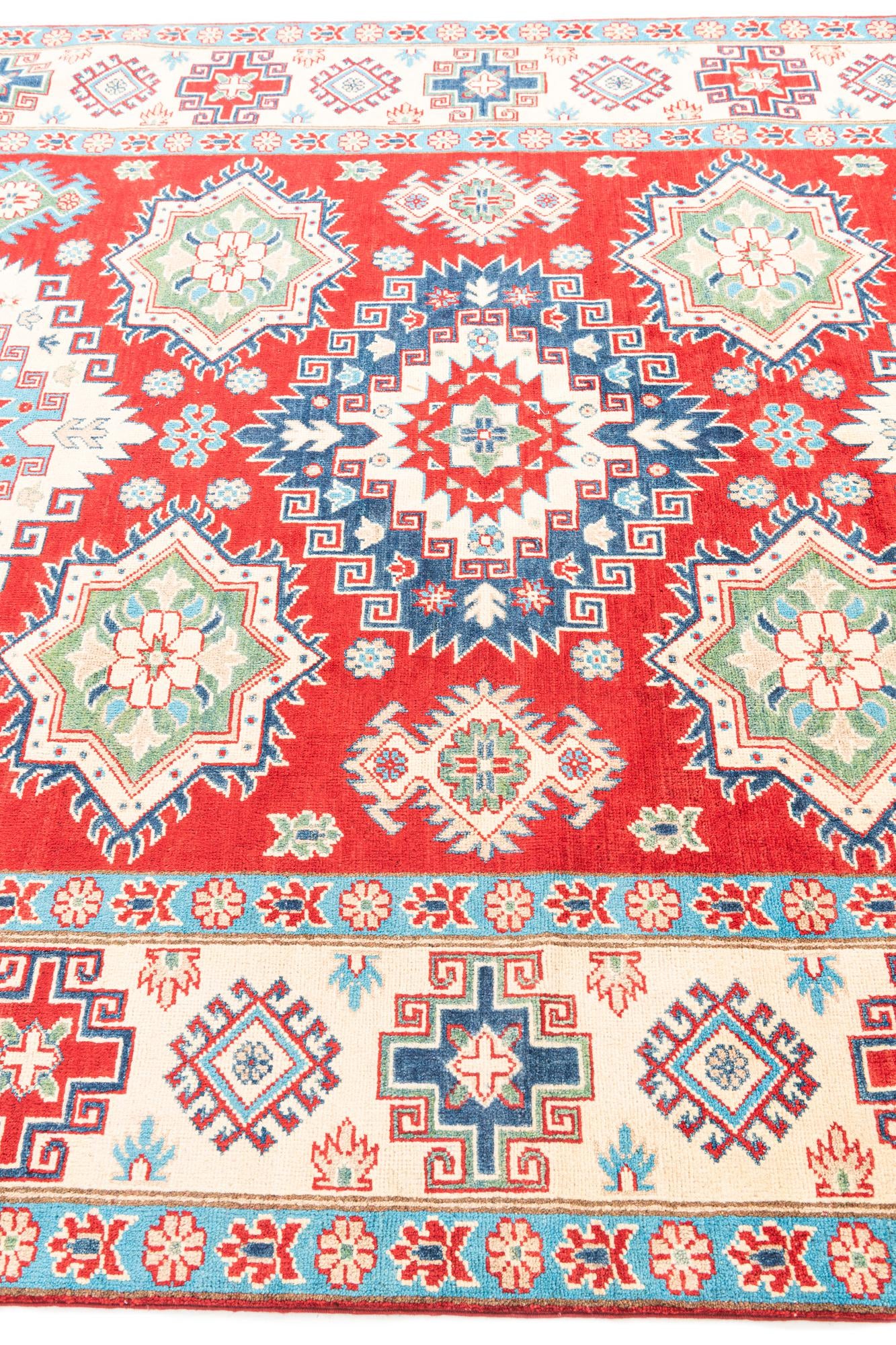 6' 10 x 9' 9 Hand Knotted Kazak Rug