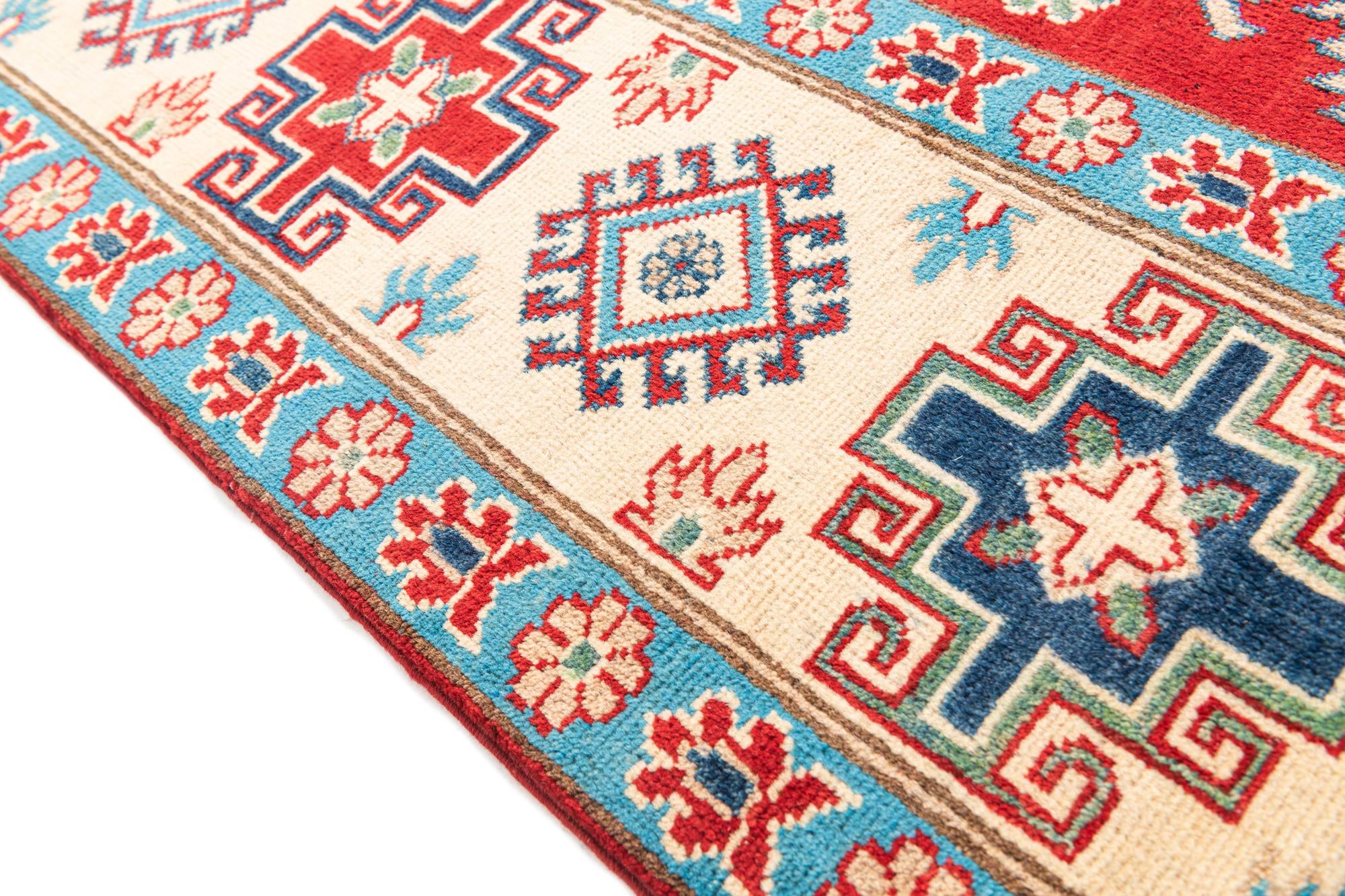 6' 10 x 9' 9 Hand Knotted Kazak Rug