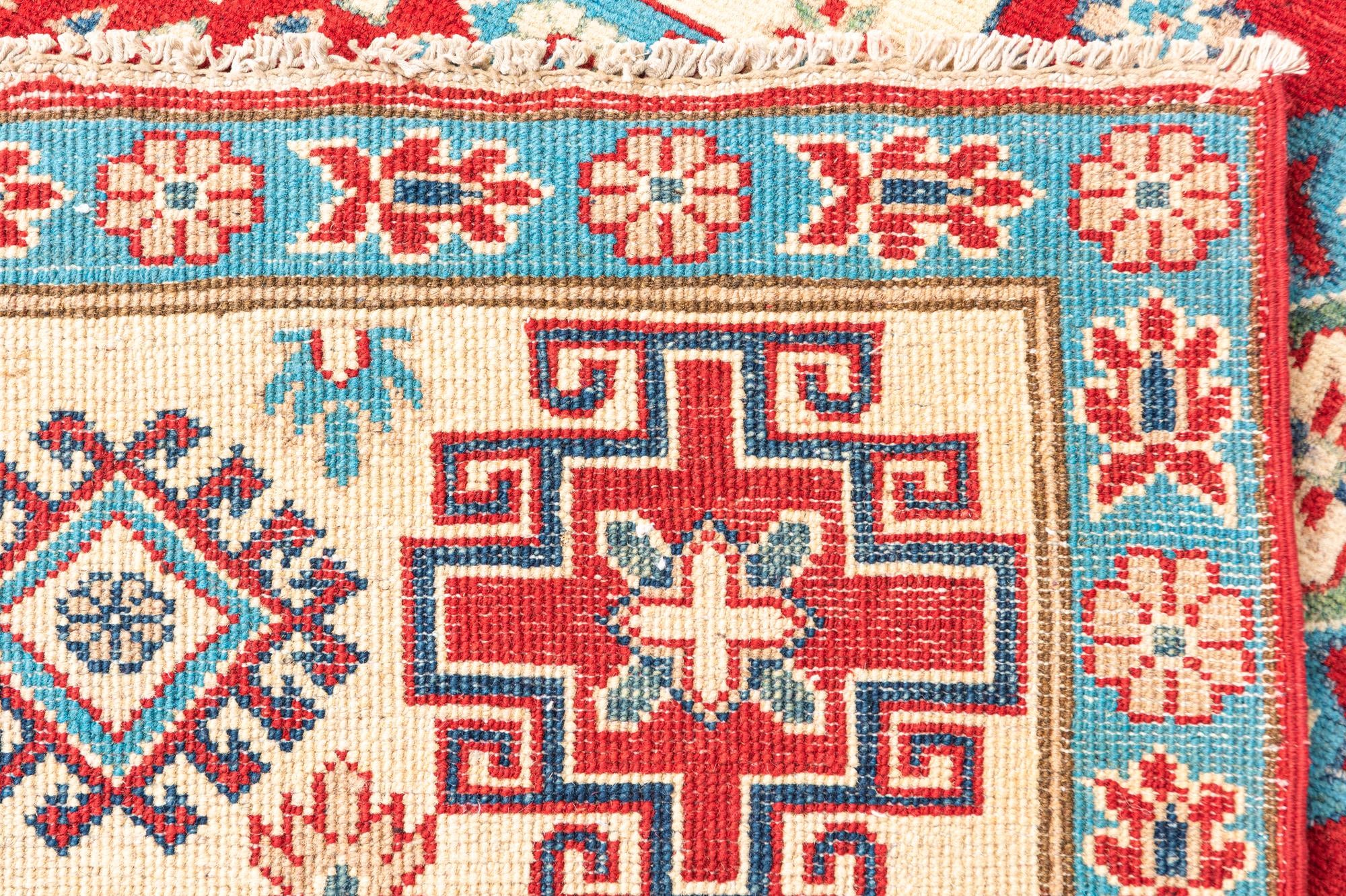 6' 10 x 9' 9 Hand Knotted Kazak Rug