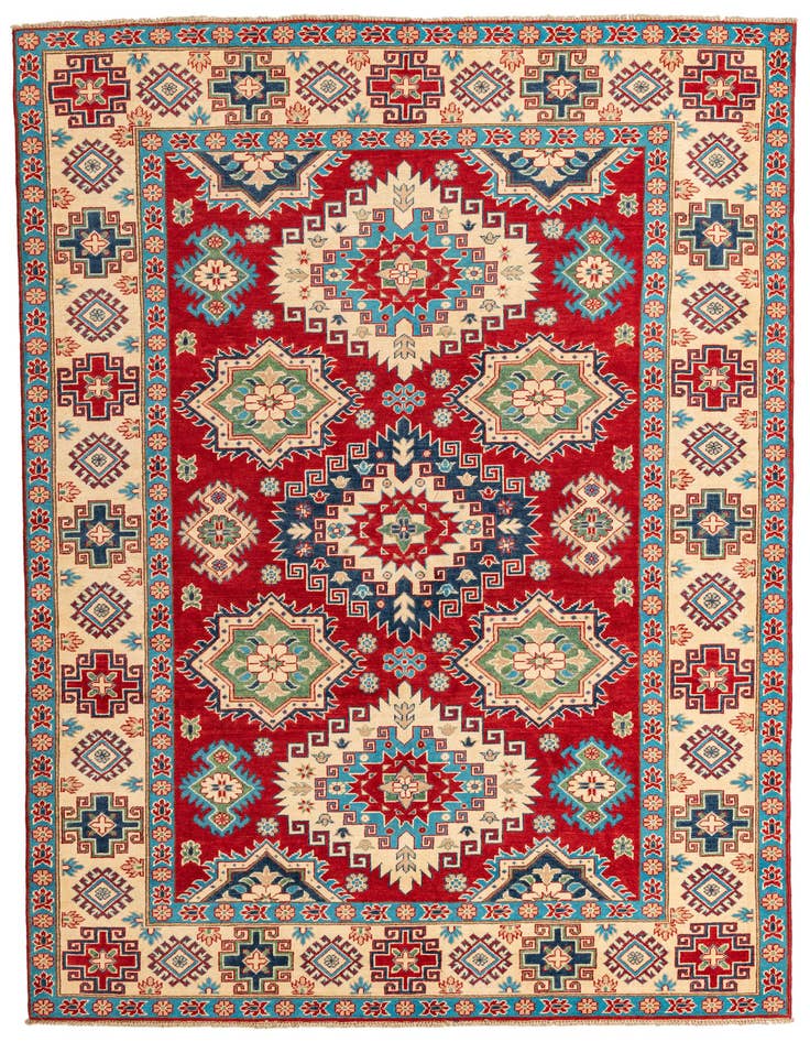 Detail image of 6' 10 x 9' 9 Hand Knotted Kazak Rug