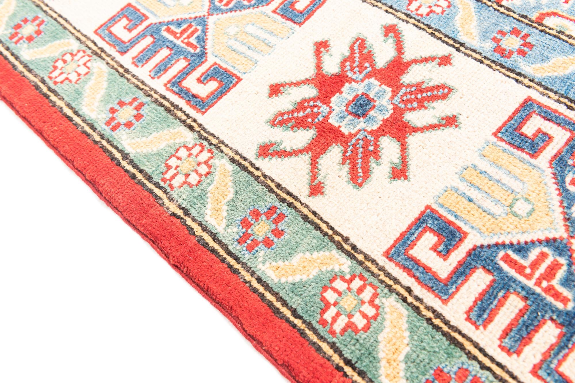 6' 6 x 10' 2 Hand Knotted Kazak Rug
