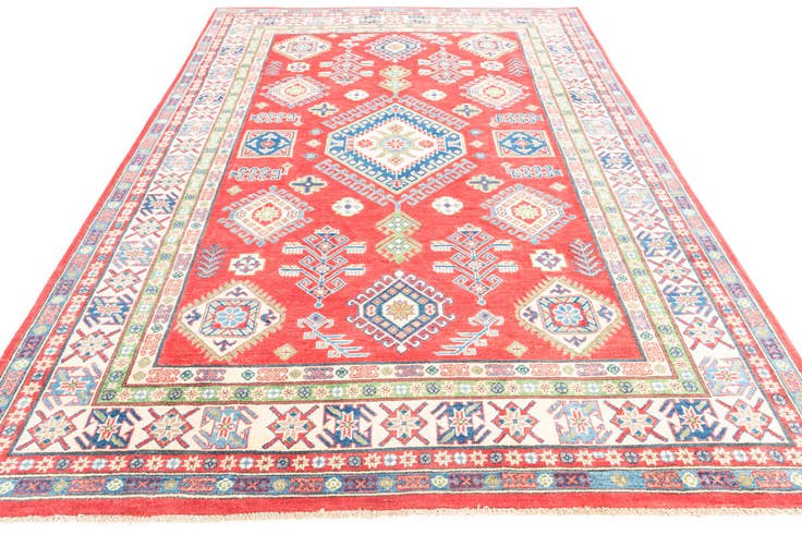Detail image of 6' 7 x 9' 5 Hand Knotted Kazak Rug