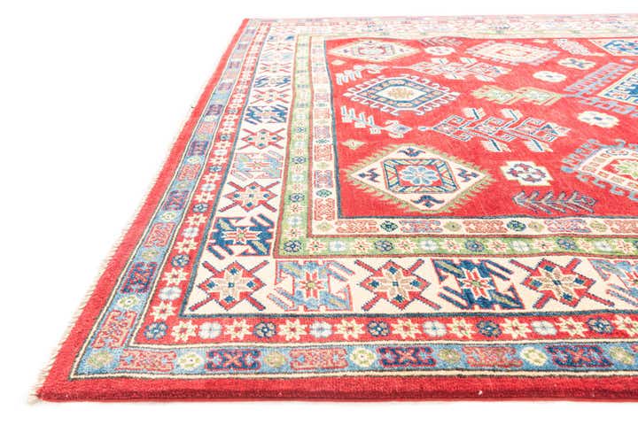 6' 7 x 9' 5 Hand Knotted Kazak Rug