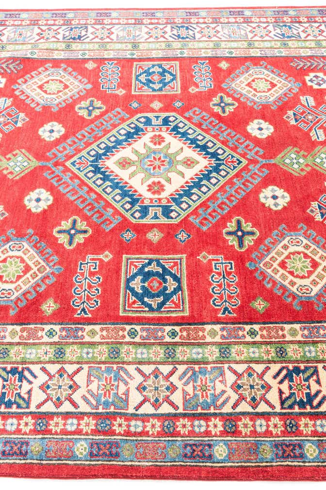 6' 7 x 9' 5 Hand Knotted Kazak Rug
