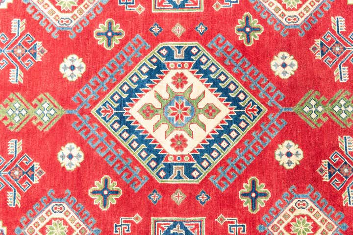 6' 7 x 9' 5 Hand Knotted Kazak Rug
