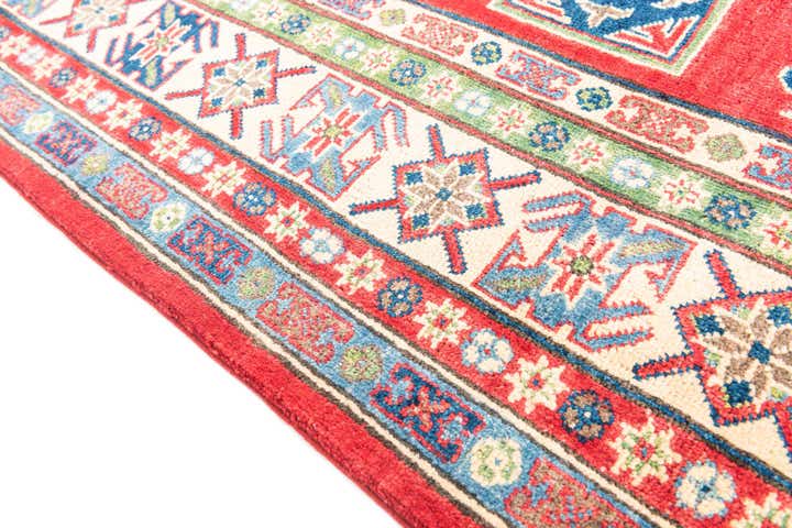 6' 7 x 9' 5 Hand Knotted Kazak Rug