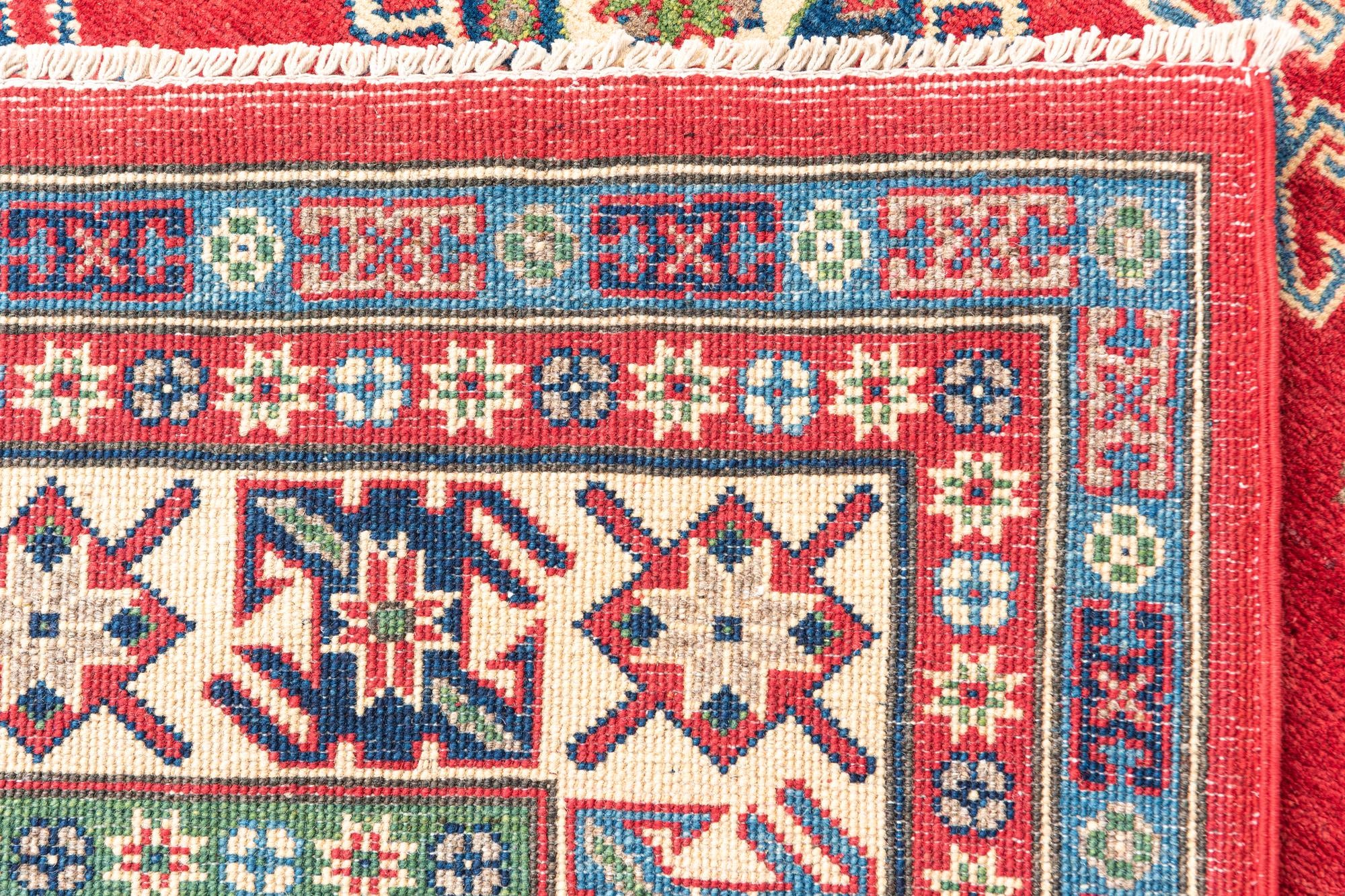 6' 7 x 9' 5 Hand Knotted Kazak Rug