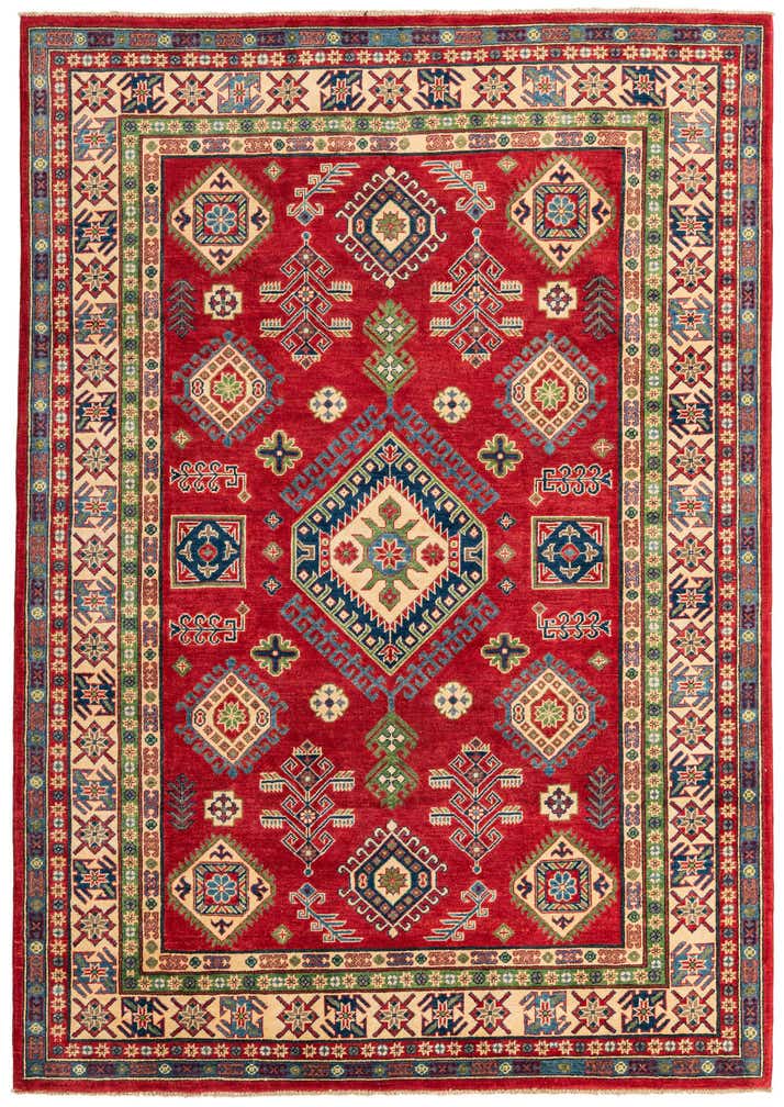 6' 7 x 9' 5 Hand Knotted Kazak Rug