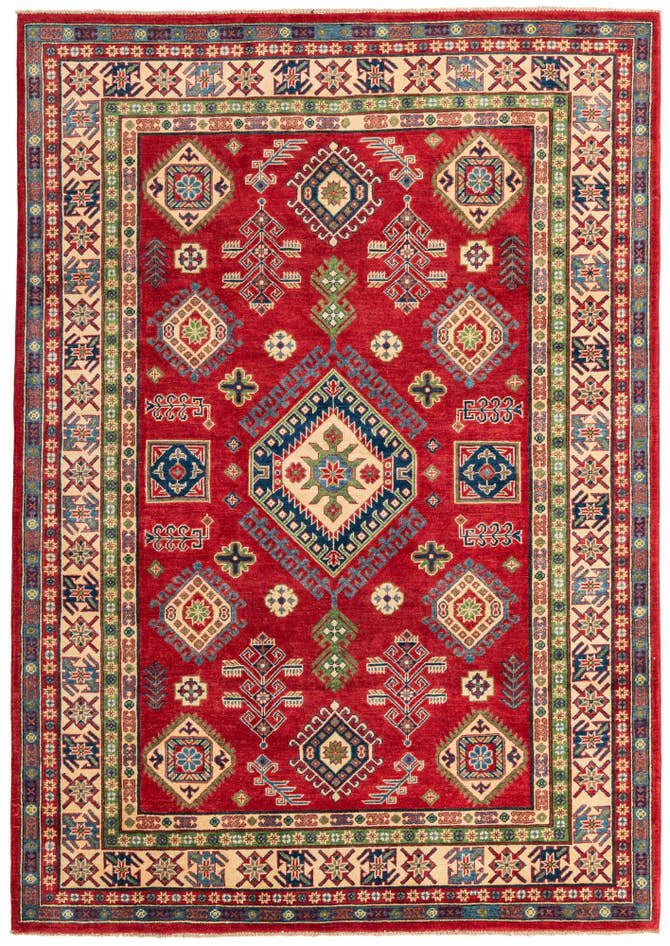 Detail image of 6' 7 x 9' 5 Hand Knotted Kazak Rug