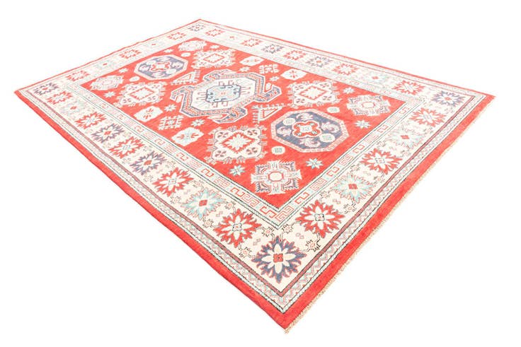Detail image of 6' 7 x 10' Hand Knotted Kazak Rug