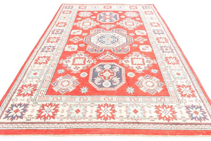 6' 7 x 10' Hand Knotted Kazak Rug