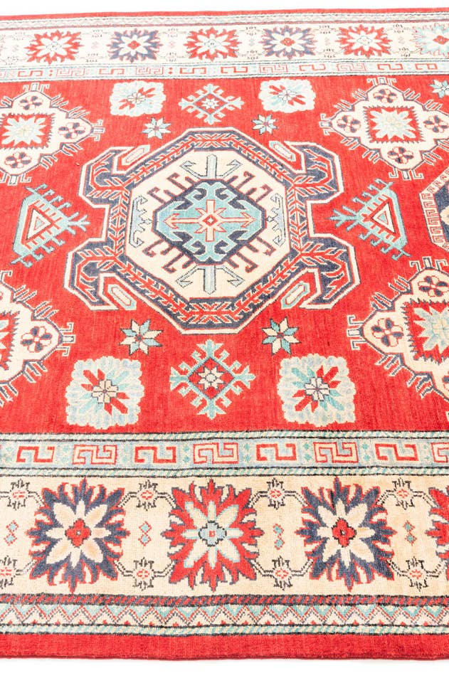 Detail image of 6' 7 x 10' Hand Knotted Kazak Rug