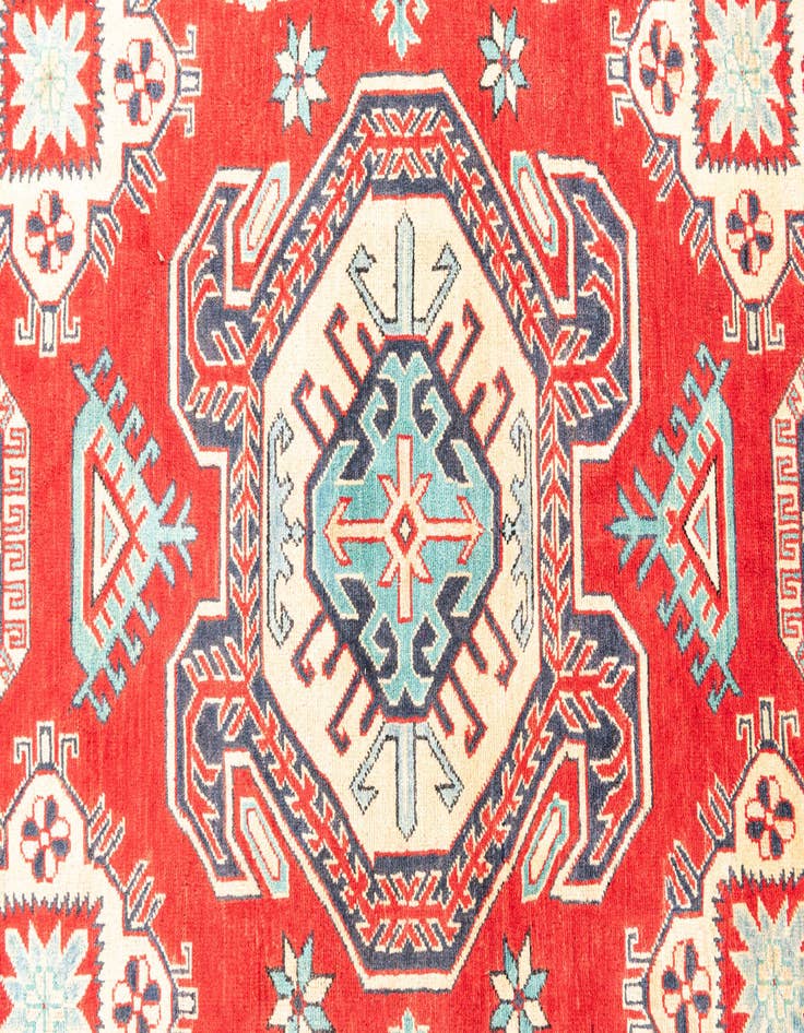 Detail image of 6' 7 x 10'  Hand Knotted Kazak Rug