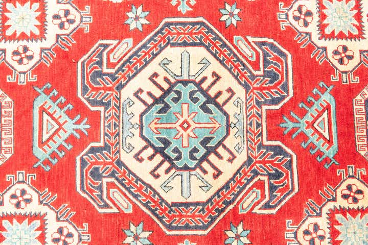 6' 7 x 10' Hand Knotted Kazak Rug