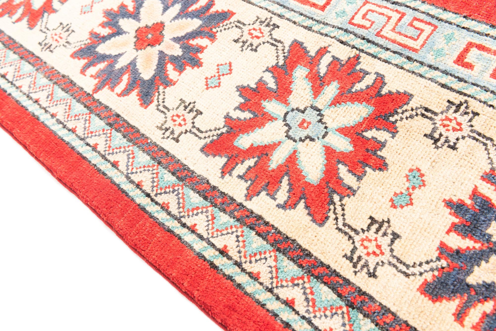 6' 7 x 10' Hand Knotted Kazak Rug