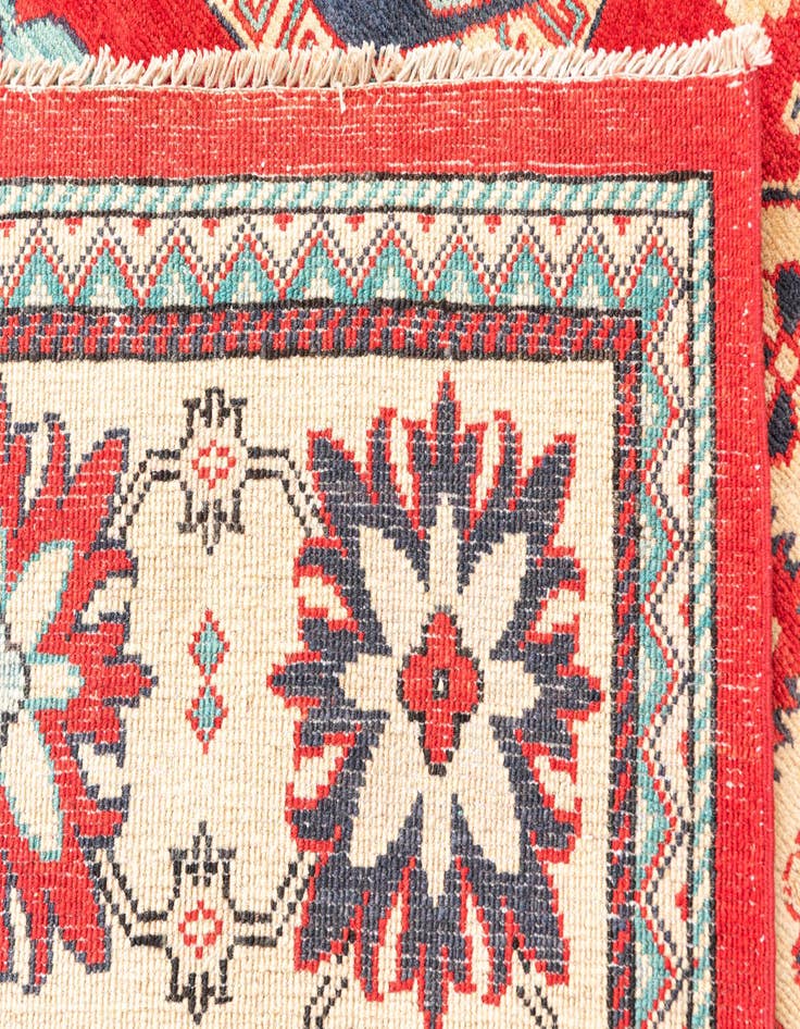 Detail image of 6' 7 x 10'  Hand Knotted Kazak Rug