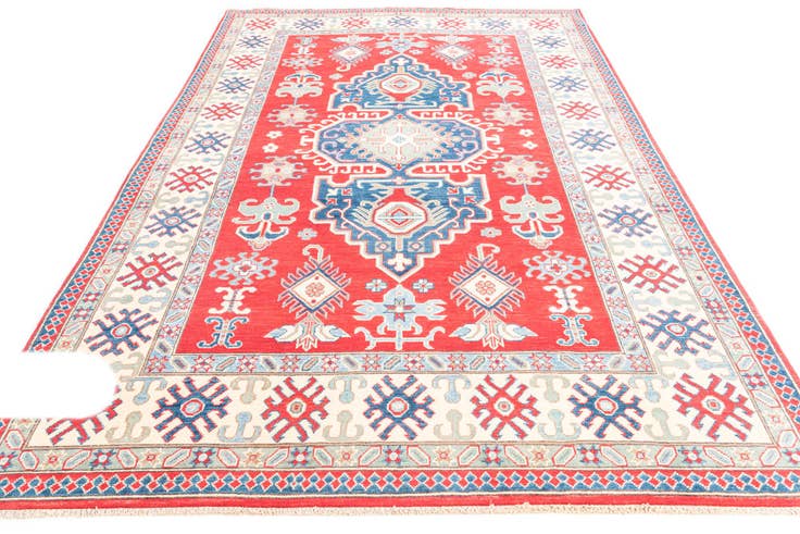 Detail image of 6' 7 x 9' 9 Hand Knotted Kazak Rug