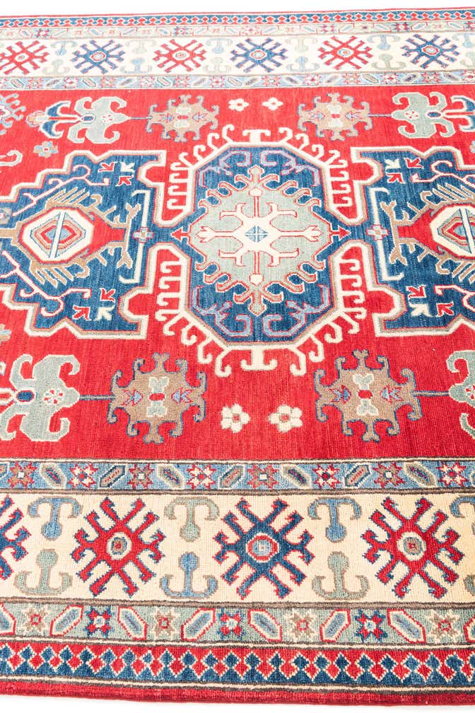 6' 7 x 9' 9 Hand Knotted Kazak Rug
