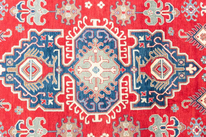 6' 7 x 9' 9 Hand Knotted Kazak Rug