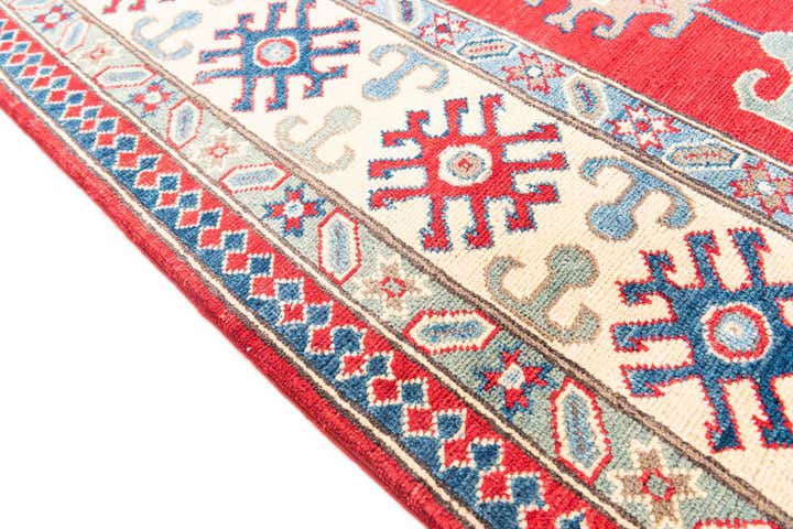 6' 7 x 9' 9 Hand Knotted Kazak Rug