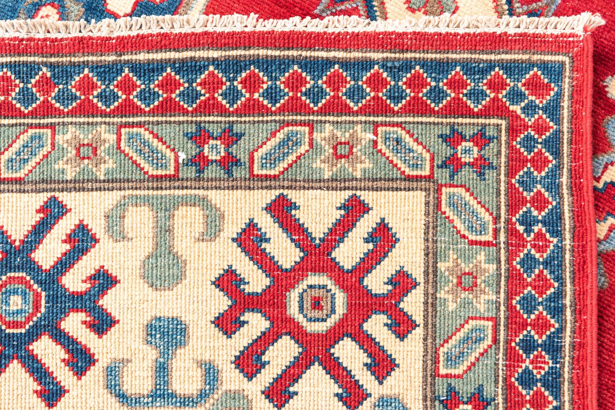 6' 7 x 9' 9 Hand Knotted Kazak Rug