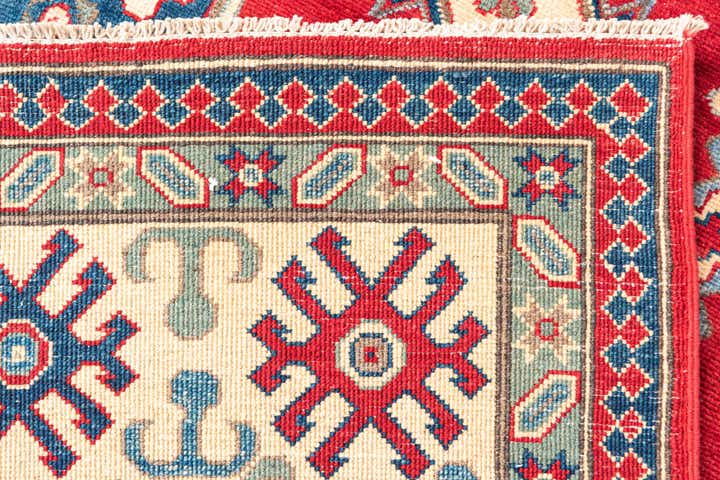 6' 7 x 9' 9 Hand Knotted Kazak Rug