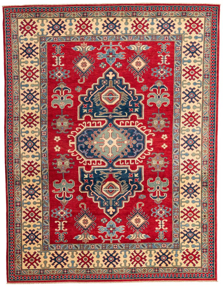 Detail image of 6' 7 x 9' 9 Hand Knotted Kazak Rug