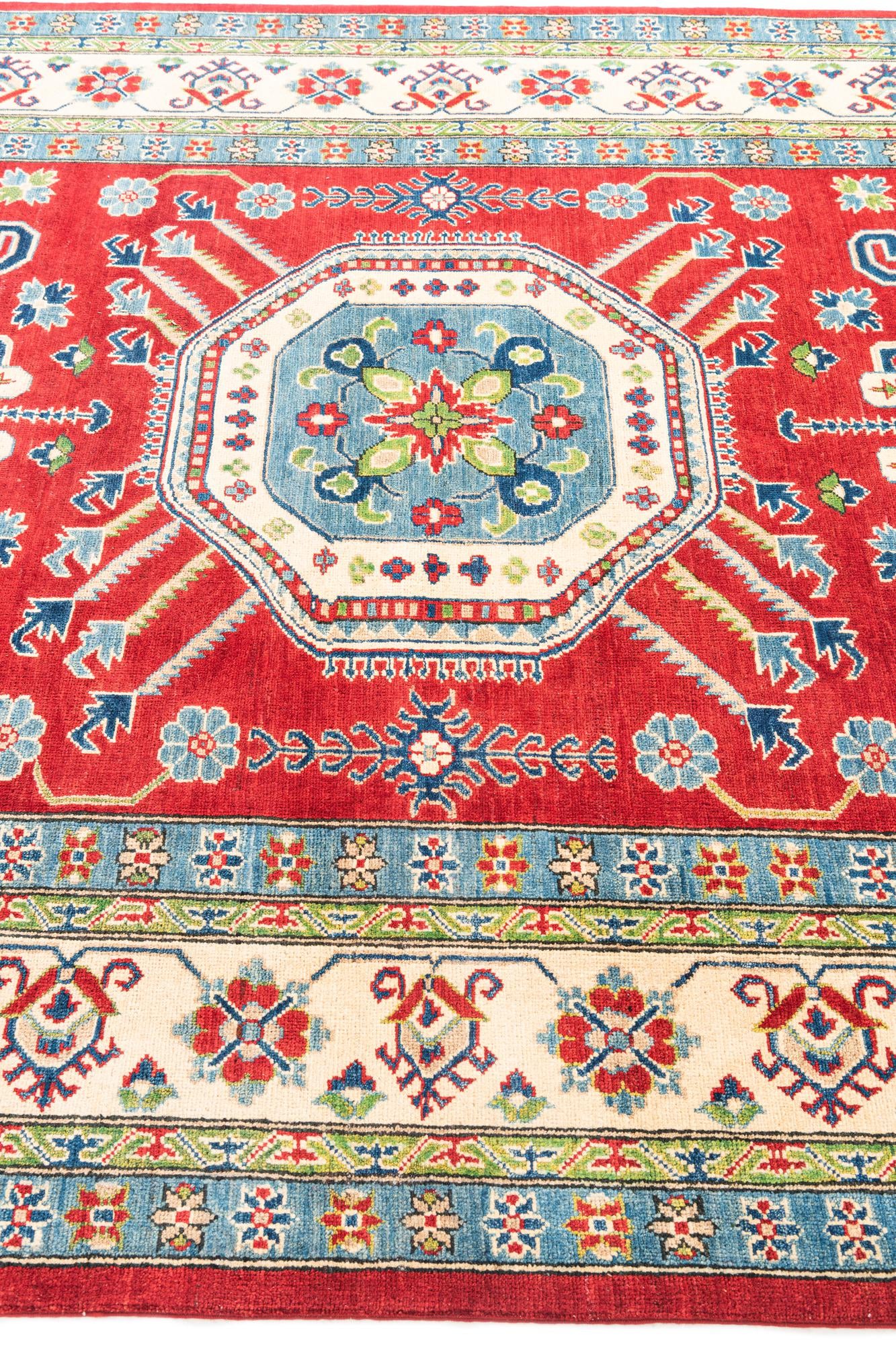 6' 8 x 9' 9 Hand Knotted Kazak Rug