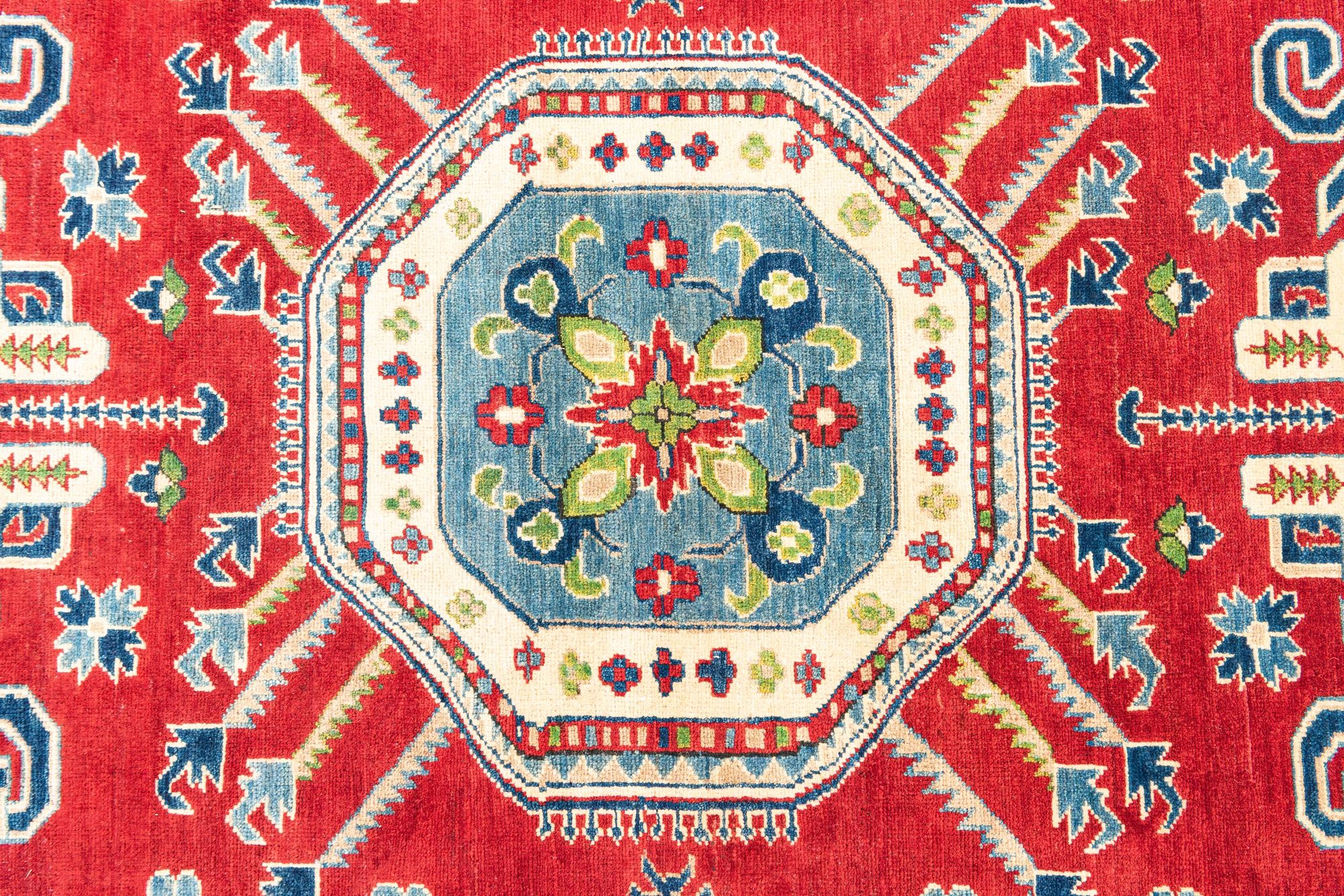 6' 8 x 9' 9 Hand Knotted Kazak Rug