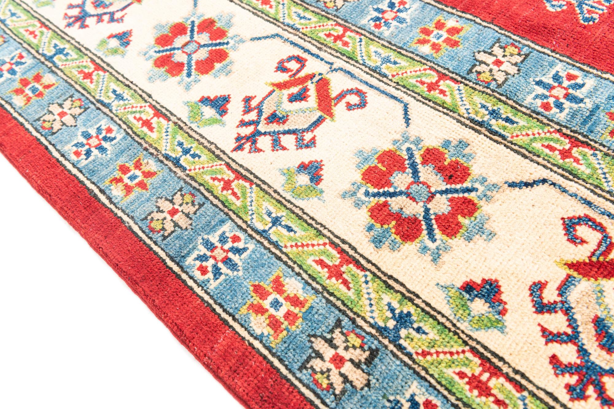 6' 8 x 9' 9 Hand Knotted Kazak Rug