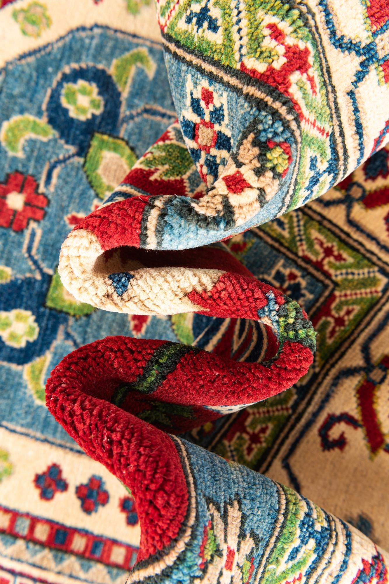 6' 8 x 9' 9 Hand Knotted Kazak Rug