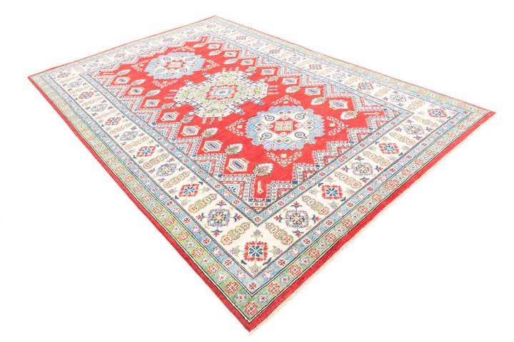 6' 7 x 9' 9 Hand Knotted Kazak Rug