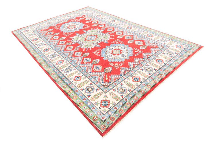 Detail image of 6' 7 x 9' 9 Hand Knotted Kazak Rug