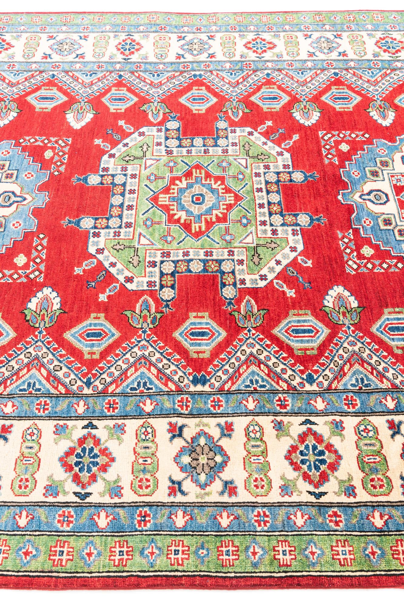 6' 7 x 9' 9 Hand Knotted Kazak Rug