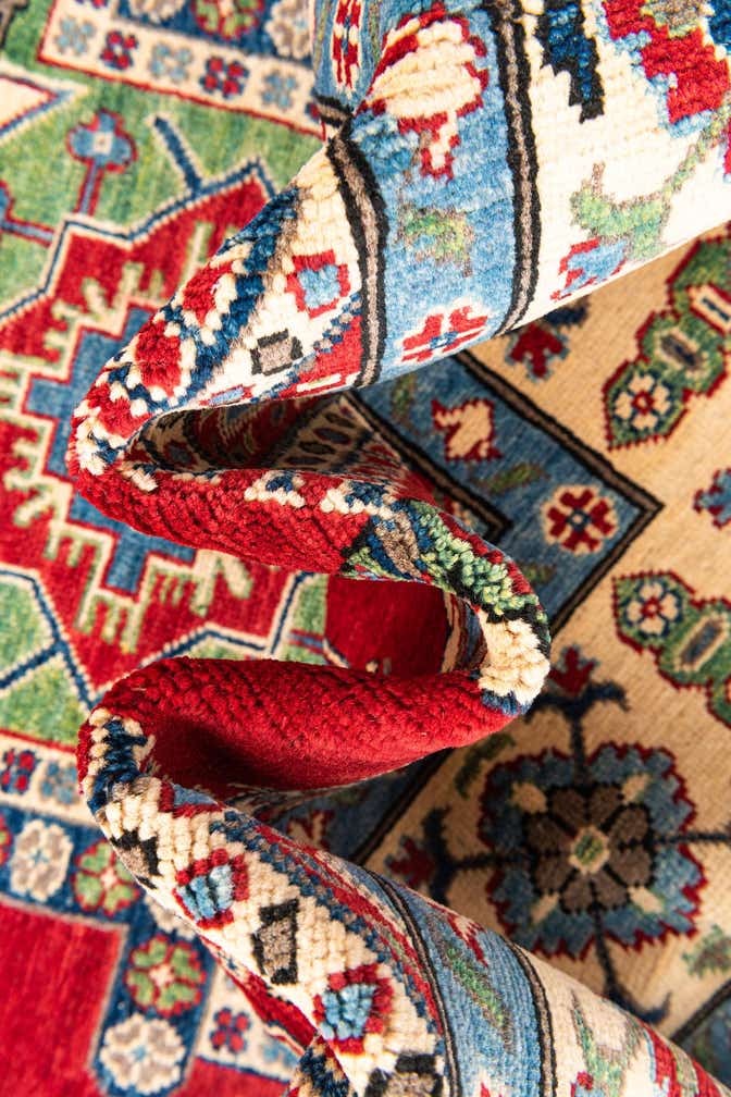 6' 7 x 9' 9 Hand Knotted Kazak Rug