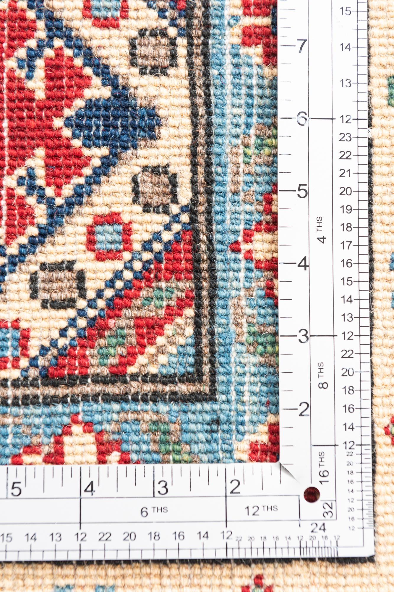 6' 7 x 9' 9 Hand Knotted Kazak Rug