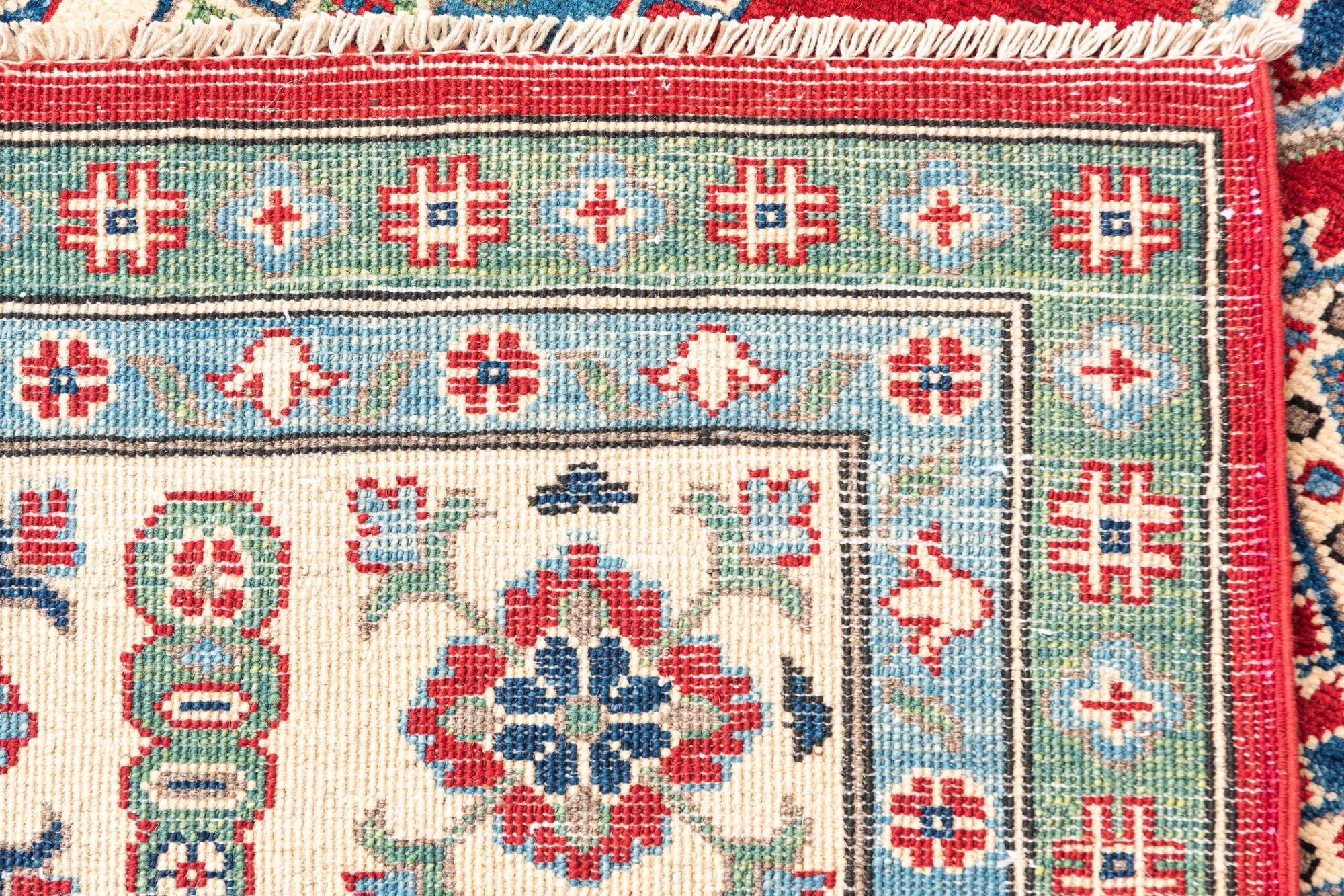 6' 7 x 9' 9 Hand Knotted Kazak Rug