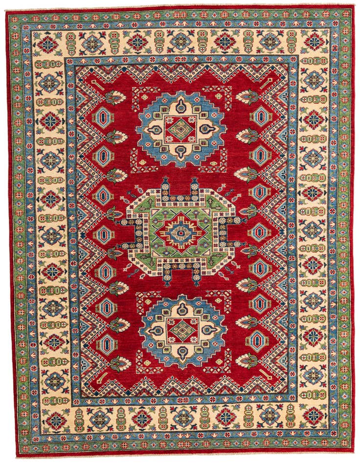 Detail image of 6' 7 x 9' 9 Hand Knotted Kazak Rug