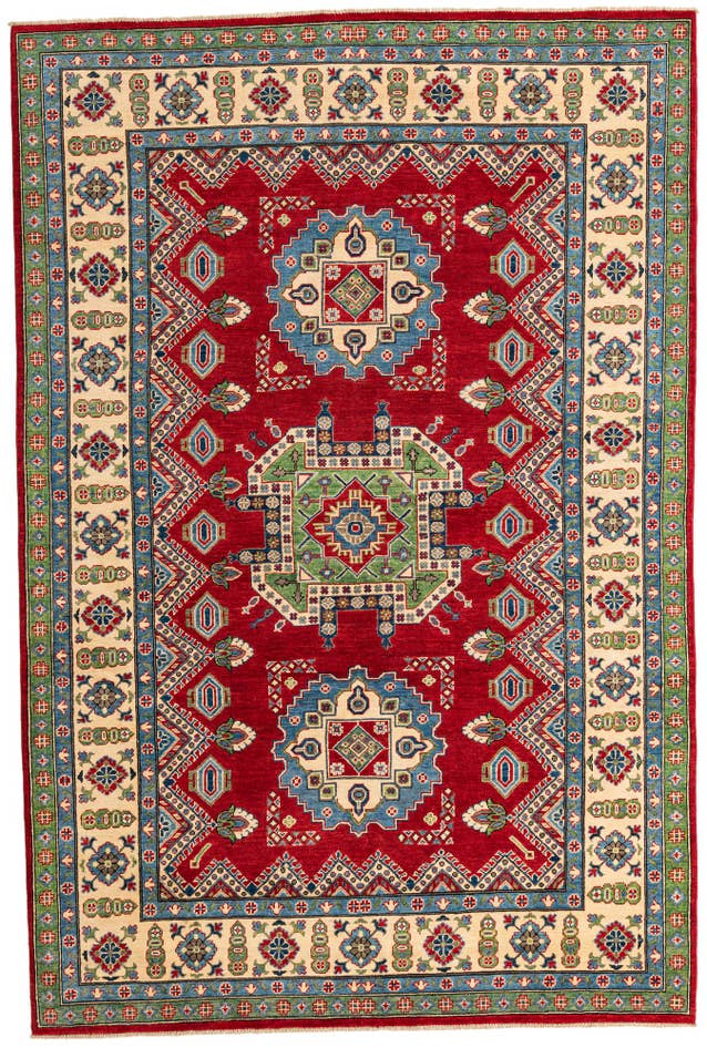 Detail image of 6' 7 x 9' 9 Hand Knotted Kazak Rug