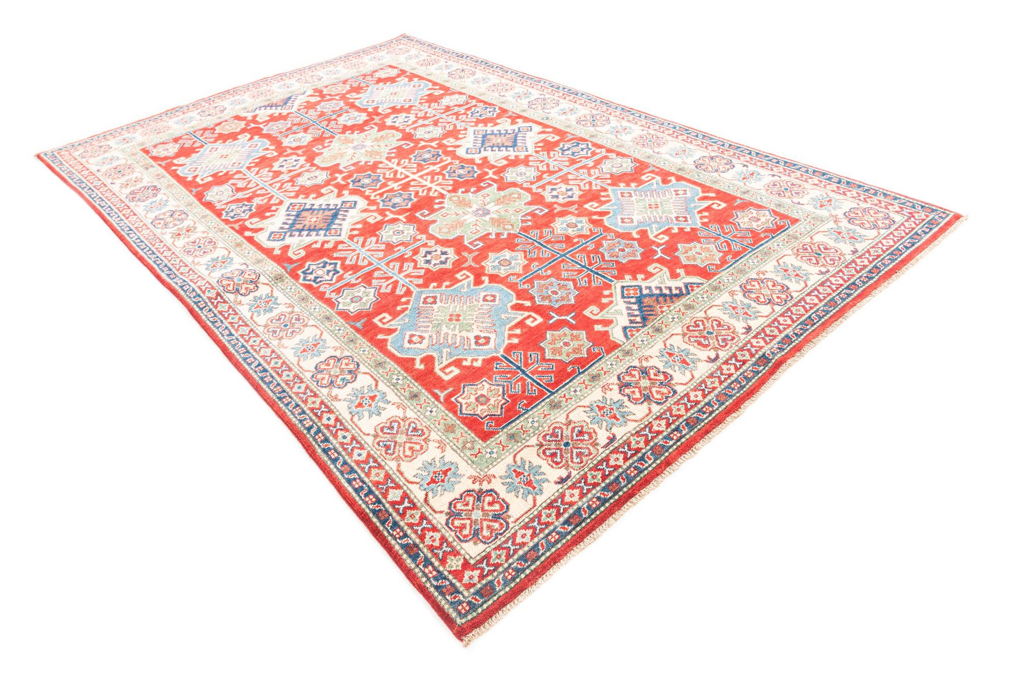 6' 6 x 10' 3 Hand Knotted Kazak Rug